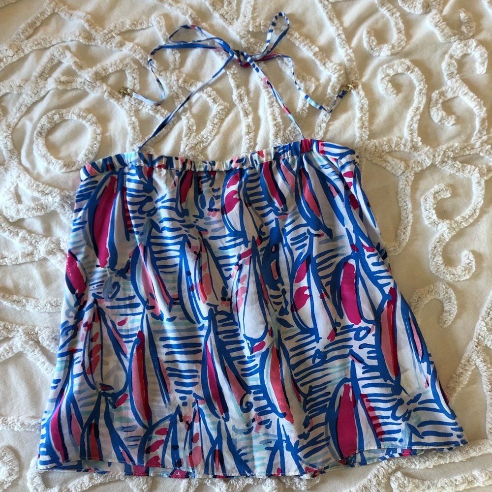 Lilly Pulitzer silk strapless top